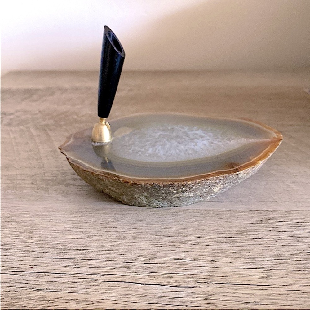 Agate Pen Holder Naturalism Office Decor Desk Pen Graduation Gift Hand Crafted